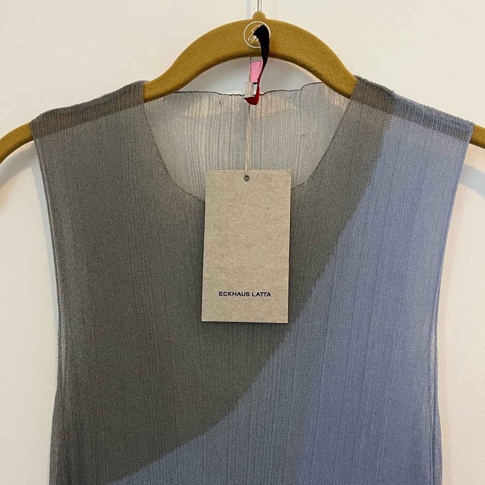 Rare, nwt, Eckhaus Latta blue and grey dress